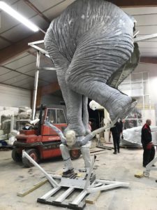 Eléphant de Fabien MERELLE-Réalisation et pose sur le paquebot le Beyond 2022-Atelier Puzzle